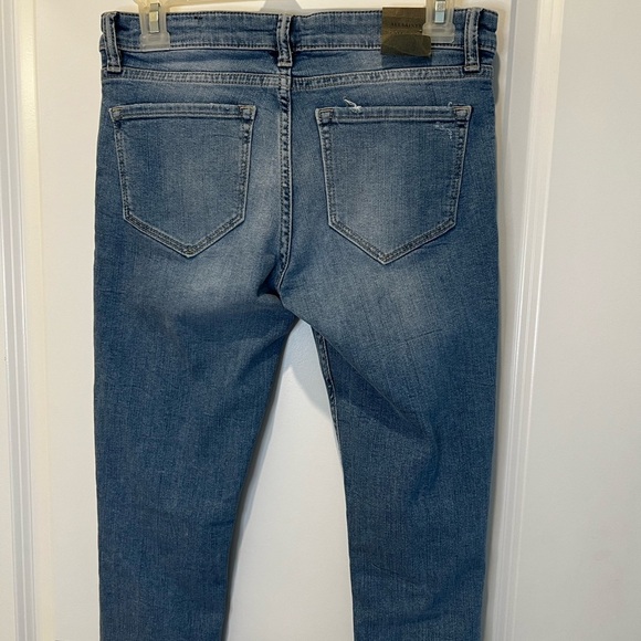 All Saints Distressed Cropped Denim Jeans Size 27 - Picture 8 of 10